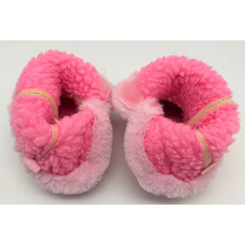 Stepping Stones Pink Sequin Faux Fur Winter Boots Toddler Girls Size 5